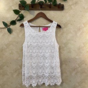 Lilly Pulitzer for Target • White Crochet Tank • Size Large